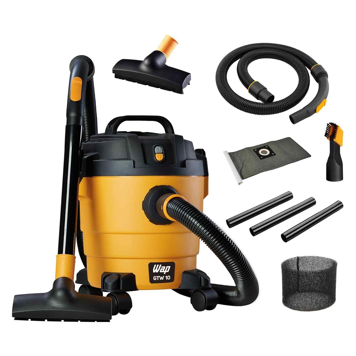 WAP Aspirador de Pó e Água GTW 10 - Potente 1400W com Filtro Lavável, 10L, 220V