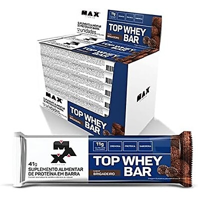 Top Whey Bar Brigadeiro Max Titanium: 12x41g