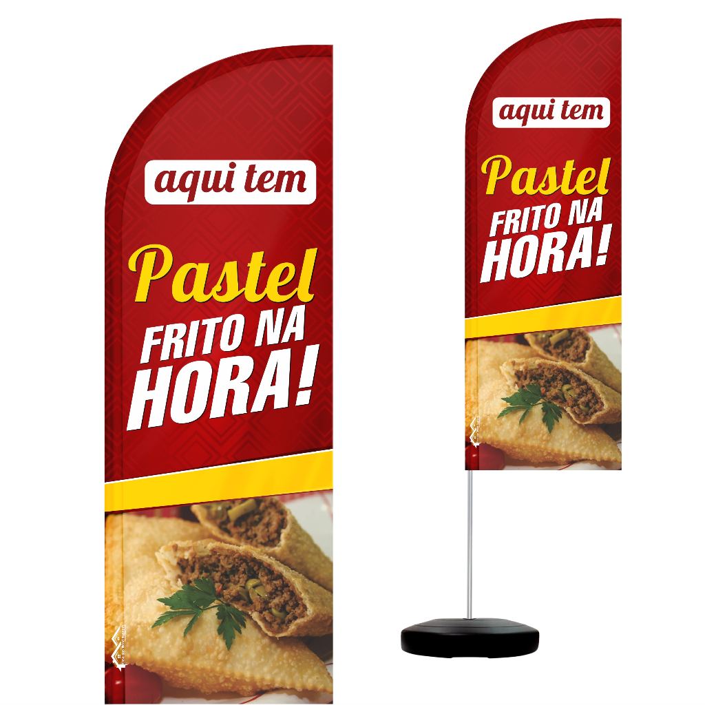 Wind Banner para Pastel Frito 2,10m – Alta Qualidade e Estilo