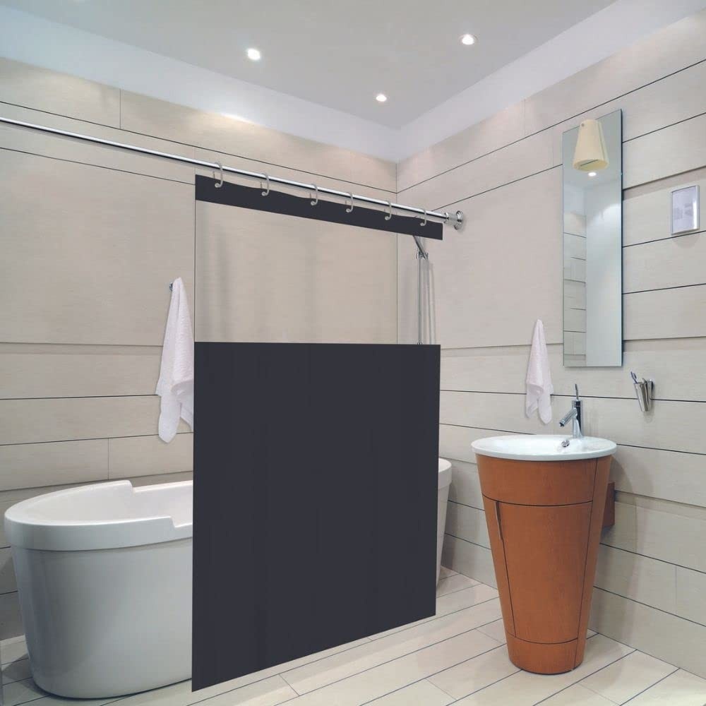 Cortina Box para Banheiro com Visor em PVC 1,38m x 1,98m – Design Moderno e Funcional