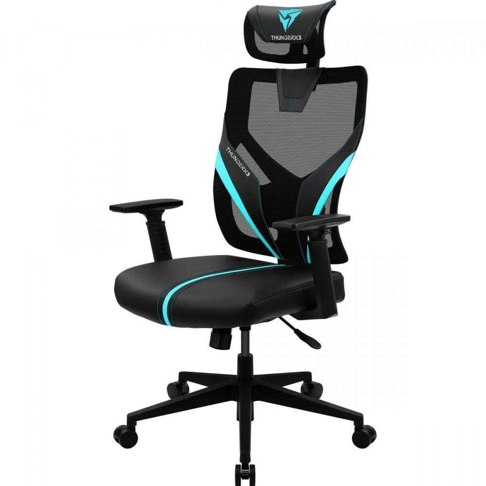 Cadeira Ergonômica Yama1 Ciano ThunderX3 – Conforto e Estilo para seu Setup
