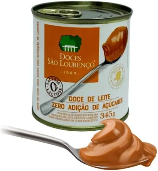 Kit 3 Doce De Leite Zero lactose Zero açúcar São Lourenço Lata 345g